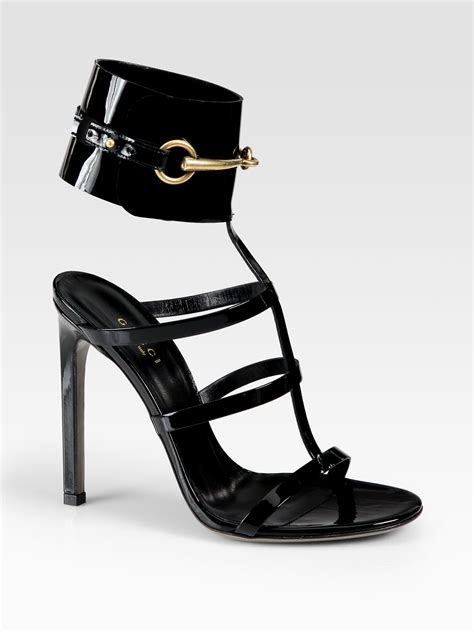 gucci ankle strap high heel sandal|high heel Gucci sandals women.